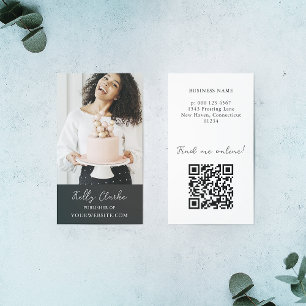 Svart influencer Innehåll Creator Photo QR-kod Visitkort