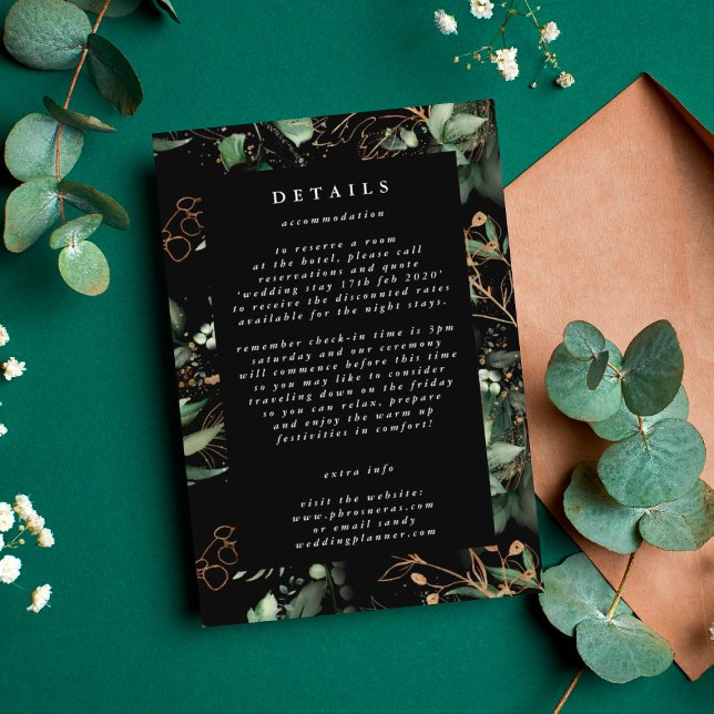 Svart information om Premium Botanical Eucalyptus  Tilläggskort (Skapare uppladdad)