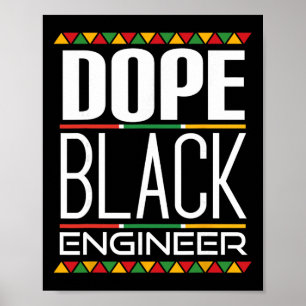 Svart ingenjör Black History Month Poster