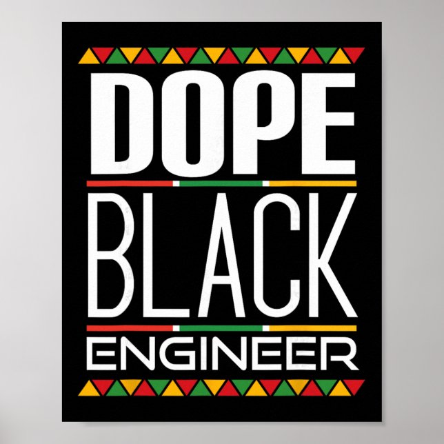 Svart ingenjör Black History Month  Poster (Framsidan)