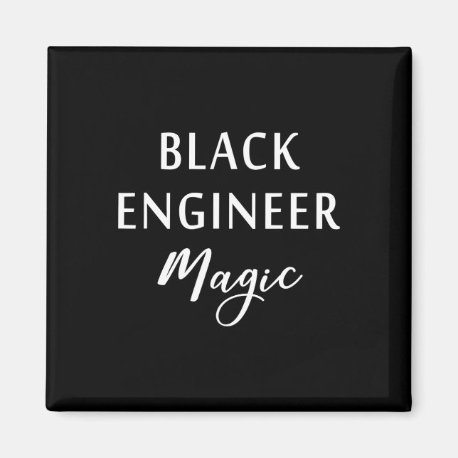 Svart ingenjörsmagi svarta historiemånaden afrikan magnet (Framsidan)