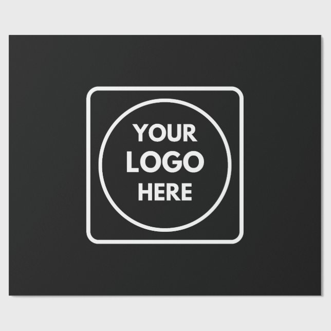 Svart inpackningspapper | Anpassat företagspresent Presentpapper (Platt)