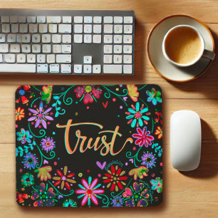 Svart inspiration av inspiration Trust-Blommigten Musmatta