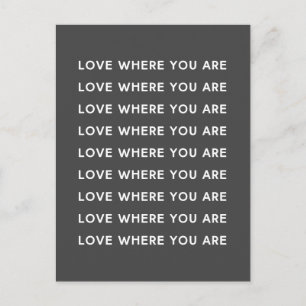 Svart inspirationerande upplyftning av Ord-typogra Vykort