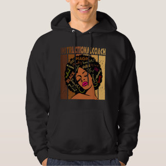 Svart instruktionscoach Afro afroamerikansk kvinna Hoodie
