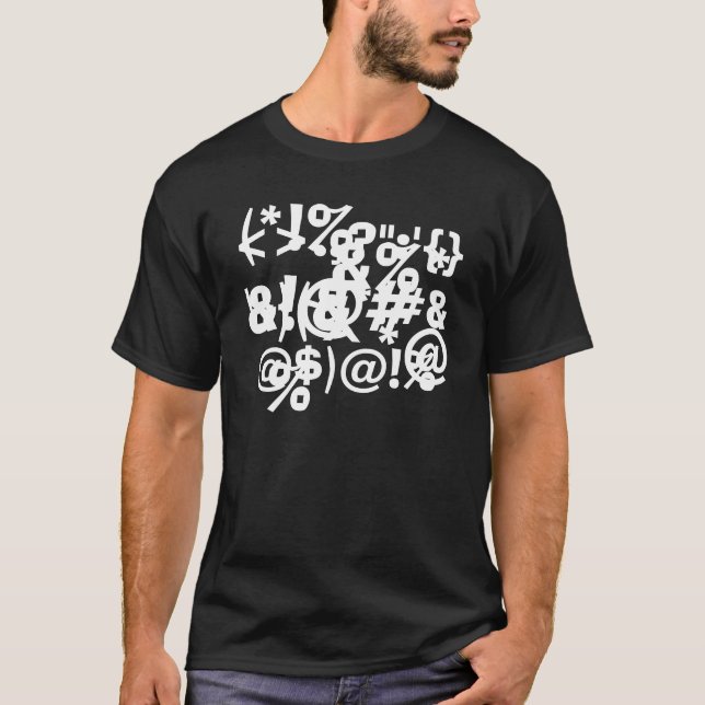 svart interpunktionsdesign 1 tee shirt (Framsida)