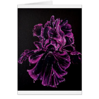 Svart Iris Hälsningskort