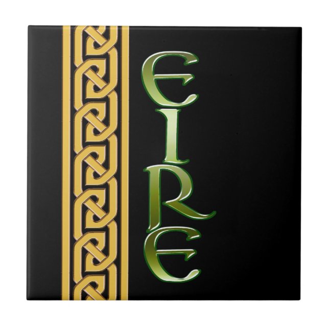 Svart irländare kakelplatta (Framsidan)