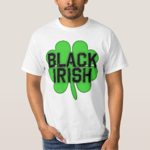 Svart irländare med den stora shamrocken för st t shirt