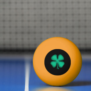 Svart irländsk gult glöd 1 stjärnig pongpong boll