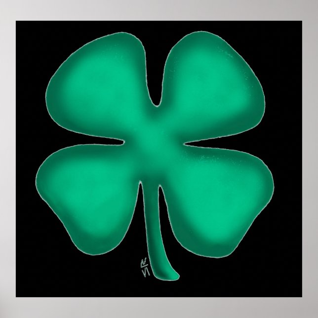 Svart irländsk värdeprojektionsyta poster (Framsidan)