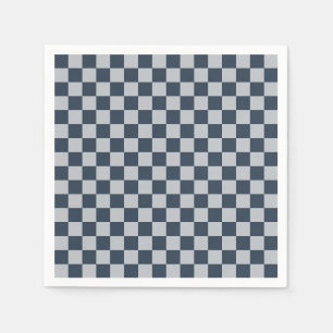 Svart ischeckerad brädsmönster pappersservett