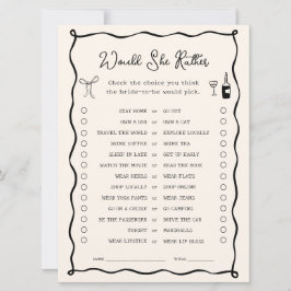 Svart italiensk Möhippa skulle hon hellre spela Inbjudningar