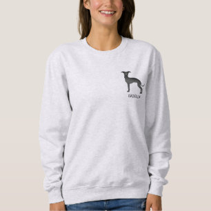 Svart italiensk mynninghund Söt hund med anpassad T Shirt