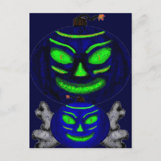 Svart Jack-o-lanternkort Vykort