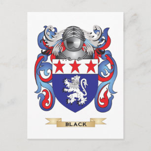 Svart Jacka av Arm (Family Crest) Vykort