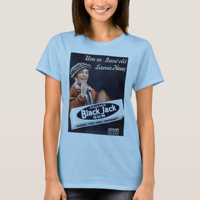 Svart jackgummiT-tröja Tee (Framsida)