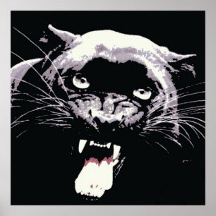 Svart Jaguar Panther Affisch