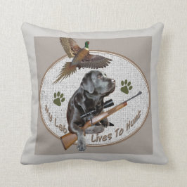 Svart jakt för Pheasant för Labrador Retriever Kudde