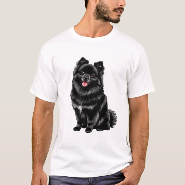 Svart japansk spets t shirt (Framsida)