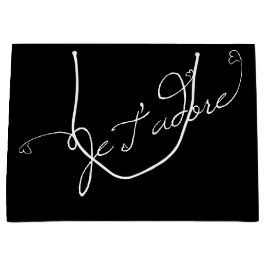 Svart Je T-adore-Fransk för jag Adore You