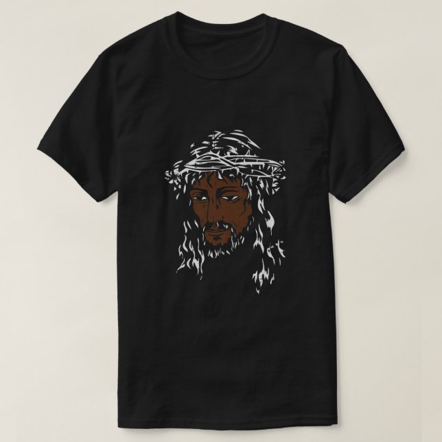 Svart Jesus Black History Month BLM Melanin Kristu T Shirt (Design framsida)