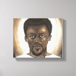 Svart Jesus kanfas Canvastryck