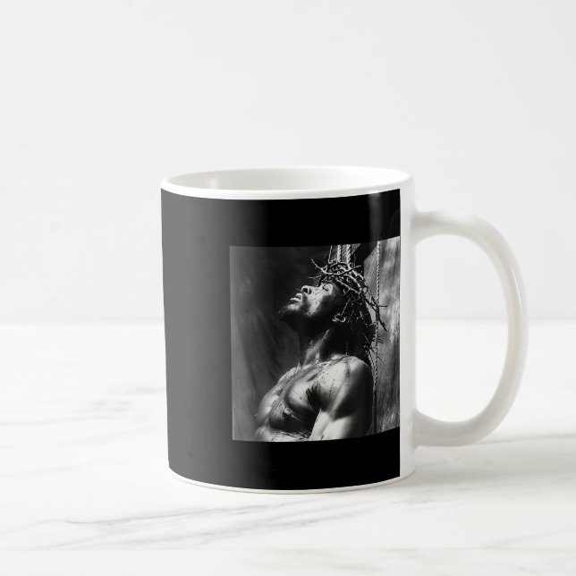 Svart Jesus, kristendomen, kyrkan, Kristus, Jesus  Kaffemugg (Höger)