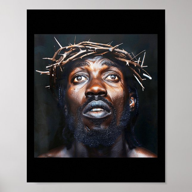 Svart Jesus, kristendomen, kyrkan, Kristus, Jesus  Poster (Framsidan)