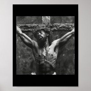 Svart Jesus, kristendomen, kyrkan, Kristus, Jesus Poster
