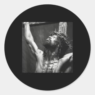 Svart Jesus, kristendomen, kyrkan, Kristus, Jesus Runt Klistermärke