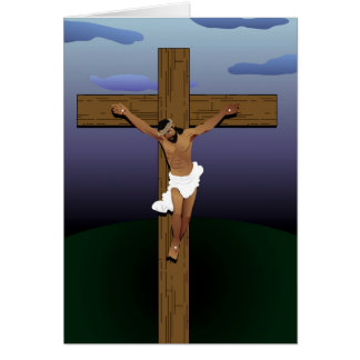 Svart Jesus Kristus Hälsningskort
