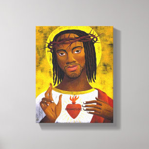 Svart Jesus porträtt Canvastryck