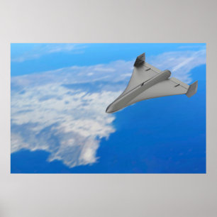 Svart jet-driven militärdryck poster
