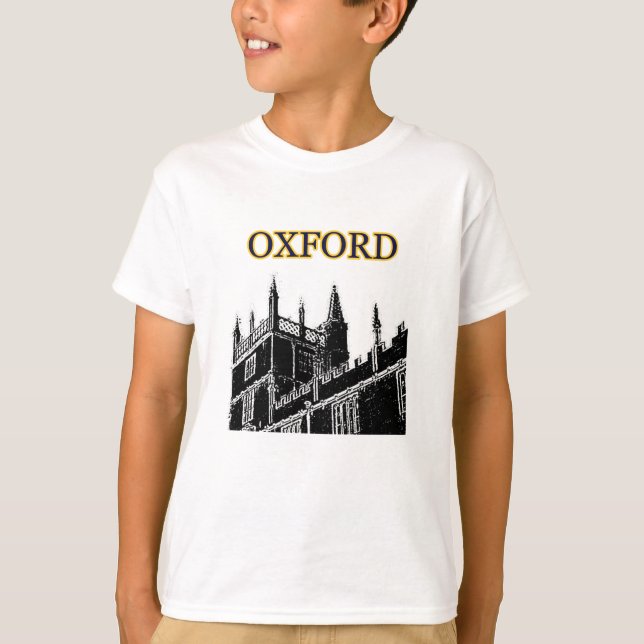 Svart jGibney 1986 för Oxford England T-shirt (Framsida)