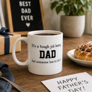 Svårt jobb att vara pappa rolig fadersdagspresent kaffemugg