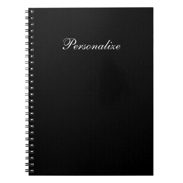Svart Journal-Personlig med enkel Elegant  Anteckningsbok (Framsidan)