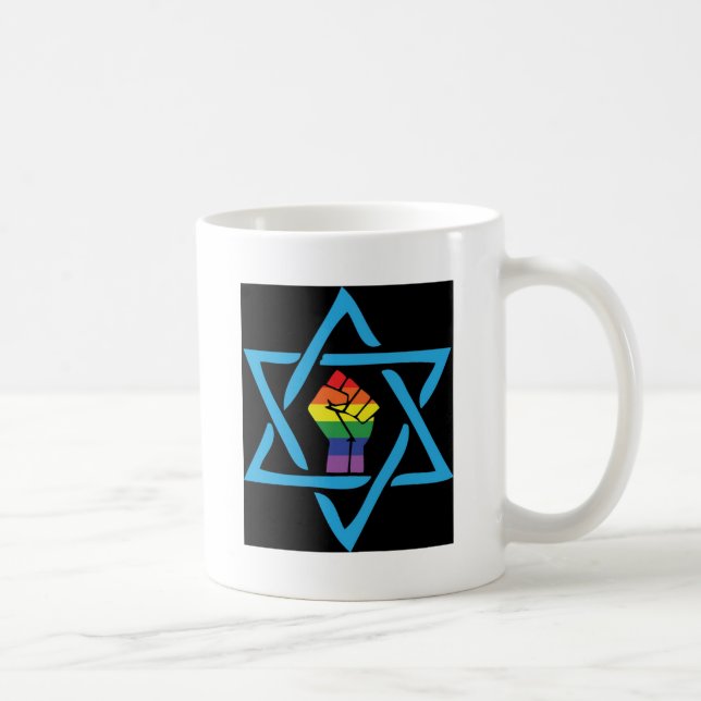 Svart judiskt för bög kaffemugg (Höger)