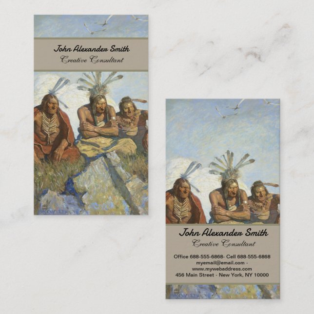 Svart, judliknande ogranskbart Ögon av N.C. Wyeth Visitkort (Fram/baksida)