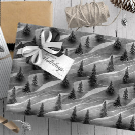Svart jul Mönster#10 ID1009 Presentpapper