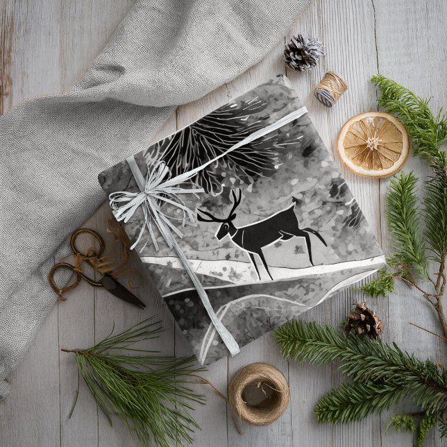 Svart jul Mönster#13 ID1009 Presentpapper (Skapare uppladdad)