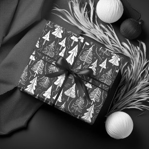Svart jul Mönster#6 ID1009 Presentpapper