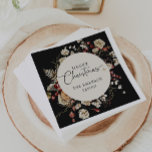 Svart jul pappersservett<br><div class="desc">Öka dina helgdag med vår God jul-pappra napkin från Black Boho-samlingen för botaniska julkort. De här blöjorna har en fin vattenfärgsgrafik av botaniska vintern på en sofistikerad svart bakgrund och tillför en liten elegans till din bord-miljö. Impress dina gäster och skapa en sammanhängande helgdag med dessa snyggt servetter.</div>