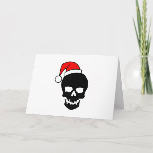 Svart jul Skull Helgkort