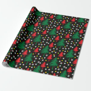 Svart jul Thémed Presentpapper