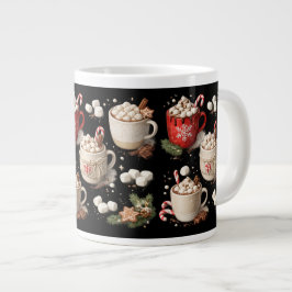 Svart jul varm kakao-mugg jumbo mugg