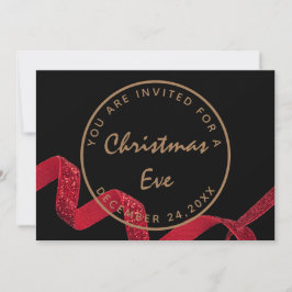 Svart julgrans kväll middag vinter inbjudningar