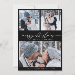 Svart julklapp 3 - Samla ihop multifoto-Helgdag Inbjudningar
