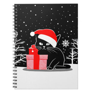 Svart julklapp anteckningsbok