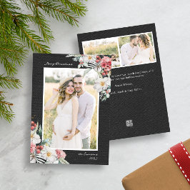 Svart julklapp för Elegant av fotokollage-Helgdag Julkort